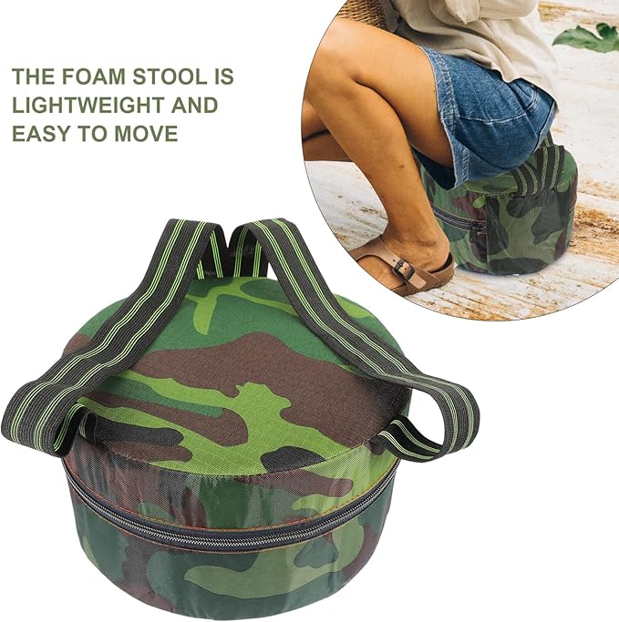 Happyyami Garden Wearable Stool Gardening Cushion Foam Gardeners Work Seat Stool Outdoor Portable Farming Hip Chair for Outside Planting Farming Fishing Random Style Garden Weeding Stool