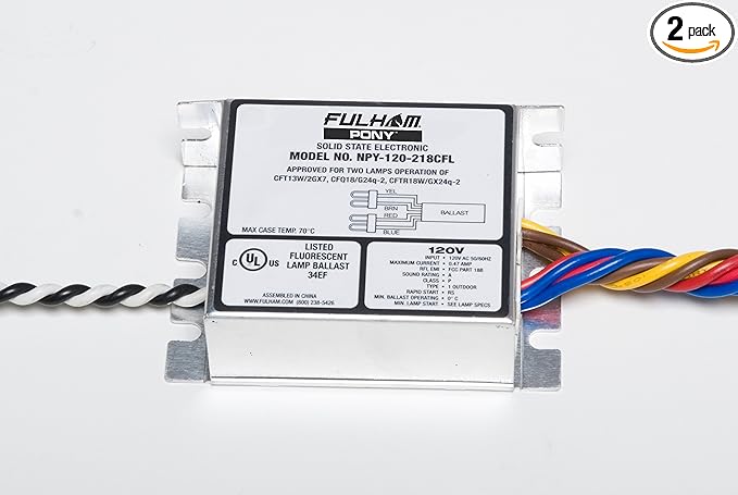 Fulham Lighting Fulham Pony Ballast NPY-120-218-CFL - Set of 2