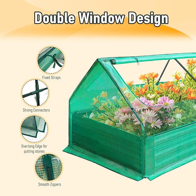 Galvanized Tall Raised Garden Bed Kit Oval Large Planting Box Rubber Strip Edging for Vegetables Outdoor Silver 6×3×1ft