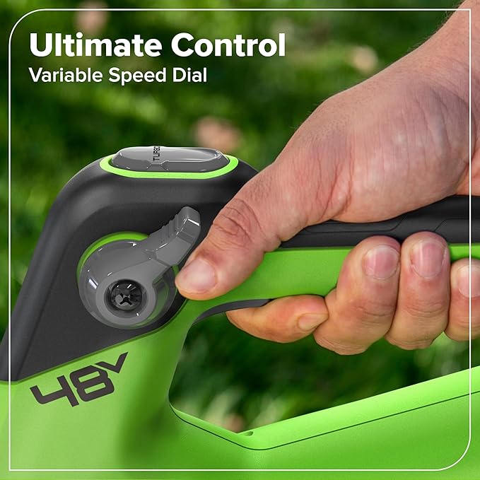 Greenworks 48V (24V x 2) Brushless Axial Leaf Blower (600 CFM / 150 MPH) Powerful for Large Yard Driveway Patio and Deck Cleanup Includes (2) 4.0Ah Batteries and 100W GaN Charger