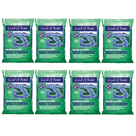 Coast of Maine 8qt (Pack of 8) Sprout Island Blend Organic &amp Natural Seed Starter for Seed Germination &amp Root Plant Cuttings