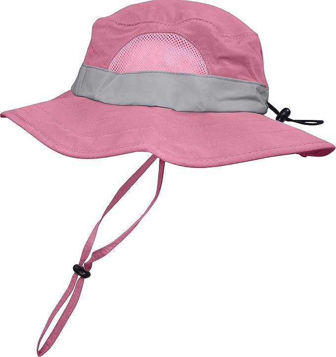 Kids Gardening Tool Set with Matching Sun Hat (Pink)