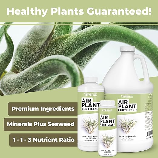 TPS NUTRIENTS Air Plant Fertilizer for All Tillandsia Air Plants Use As Foliar Spray or for Soaking Liquid Plant Food 1 Gallon (128 oz)