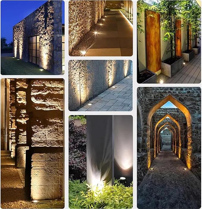 Outdoor Buried Lights - Ground LED Landscape Lights AC 220V LED 30° Adjustable Angle Underground Light IP67 Outdoor Waterproof Embedded Lawn Tree Spotlight Polarized Floor Lamp