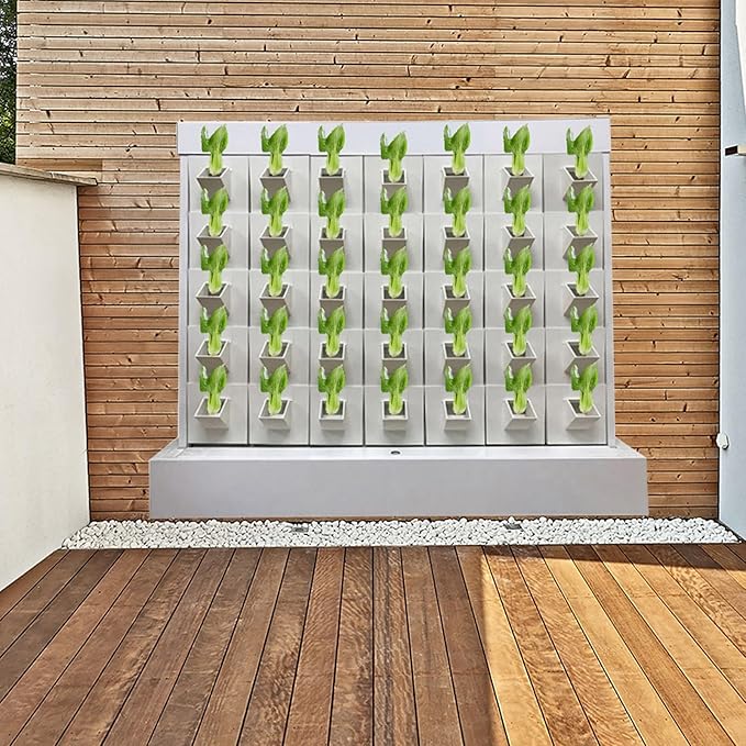 Hydroponic Growing Tower Vertical Planter Tower Hydroponics Growing System Kit for Fruits Vegetables Herbs and Miniature Greens(Large)