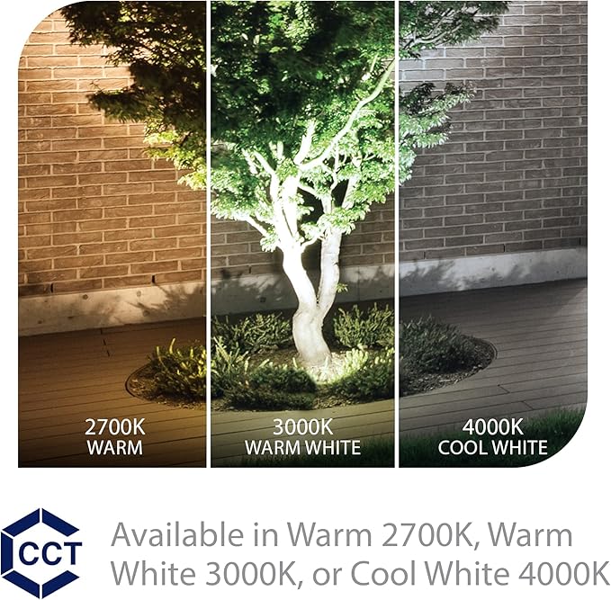 WAC Landscape Lighting LED 12V Medium Size Accent Light with Adjustable Beam Angle and Integral Brightness Control 50-1300 Lumens 3000K Warm White Built-in LED in Bronze