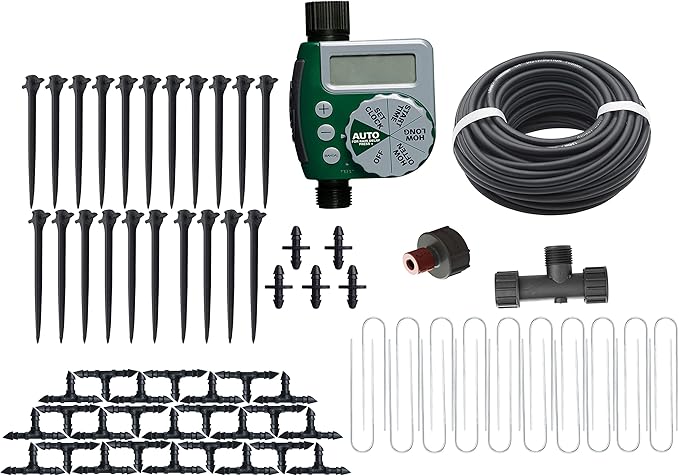Orbit 91945 Tomato Garden Drip Irrigation Watering Kit w/Automatic Watering Timer