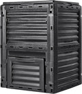 VEVOR Garden Compost Bin 80 Gallon BPA Free Composter Large Capacity Outdoor Composting Bin with Top Lid and Bottom Door Easy Assembling Lightweight Fast Creation of Fertile Soil
