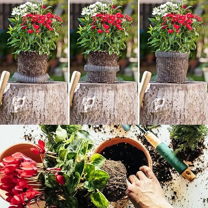 15 Pcs Multi-Size Mixed Pack Gopher Wire Speed Baskets 304 Stainless Wire Baskets for Plant Root Protection Knitted Stainless Steel Mesh(1351015 Gallon)