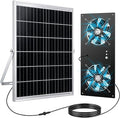 Solar Fan for Chicken Coop ropelux Solar Powered Dual Exhaust Fans with 12000mAh Battery &amp 2 Timers 24/7 Strong Airflow Cooling Ventilation for Greenhouses Dog Houses Attics Sheds Cabins