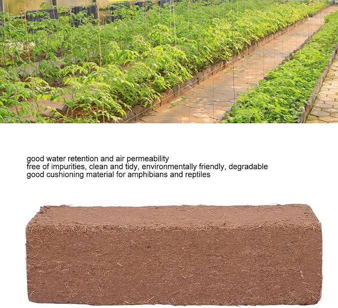 Coconut Coir Bricks Gardening Soil Coconut Coir Bricks with Good Water Retention Potting Soil for Vegetables Planting Various Plants and Reptile Bedding