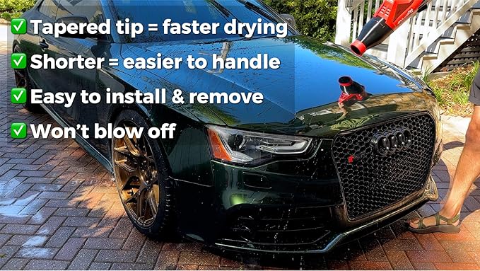 Stubby Car Drying Nozzle for Milwaukee M18 Fuel Leaf Blowers - Single Battery Gen III (3017-20)
