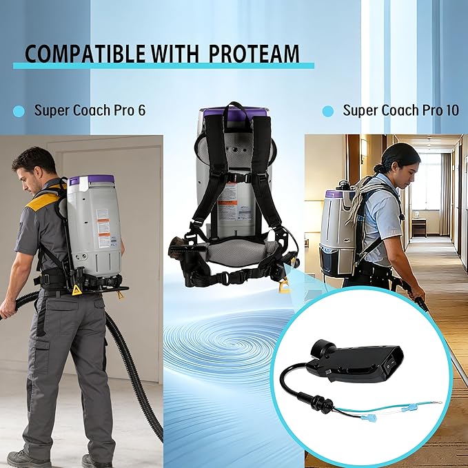 836225 Switch Box Assembly Compatible with ProTeam Super Coach Pro 10 &amp Pro 6 Backpack Vacuums Switch Box Full Assembly