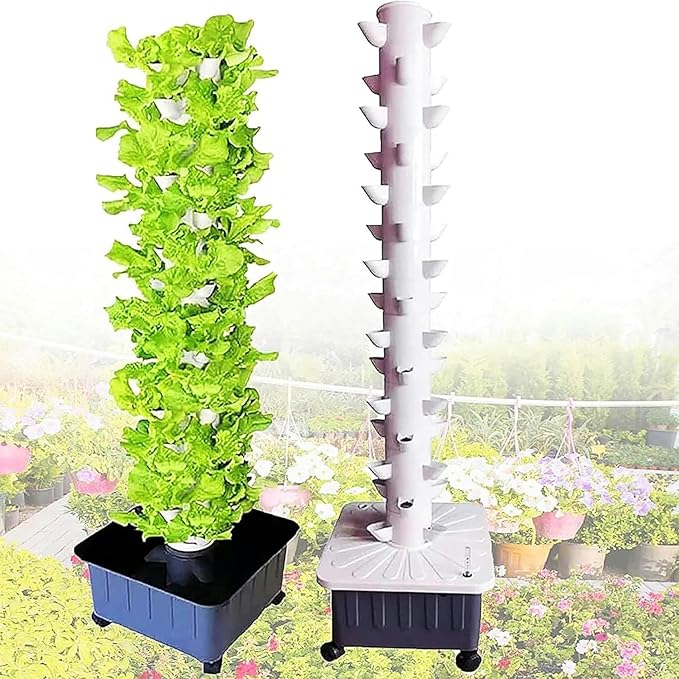 AMNOOL 15-Layer 45-Hole hydroponic Tower Set hydroponic Planting System soilless Cultivation Tower Garden hydroponic Vertical hydroponic Tower