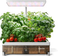 SUNCOZE Hydroponics Growing System Kit 13 Pods Indoor Garden with Dimmable Grow Light 4L Visible Water Tank with Adjustable Height to 12.8Digital Timer &amp Water/Nutrient Reminder Gardening Gif