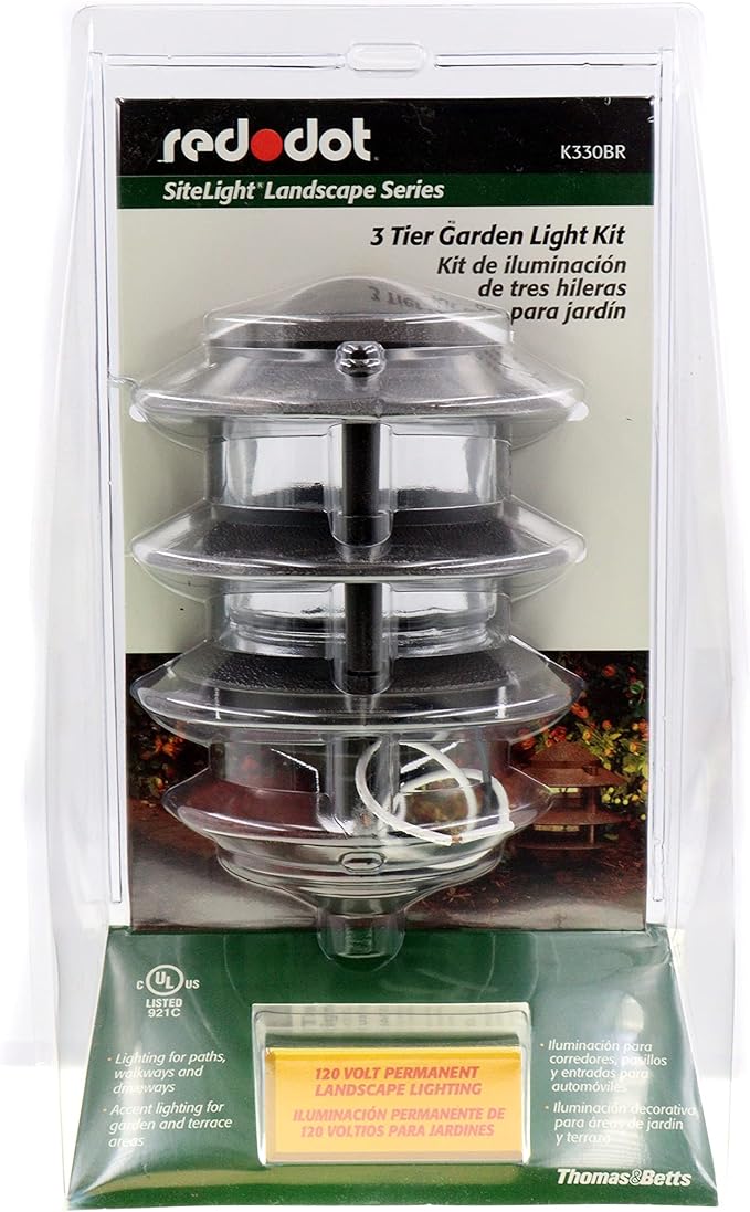 Thomas &amp Betts K330BR 3-Tier Pagoda Outdoor Light Bronze