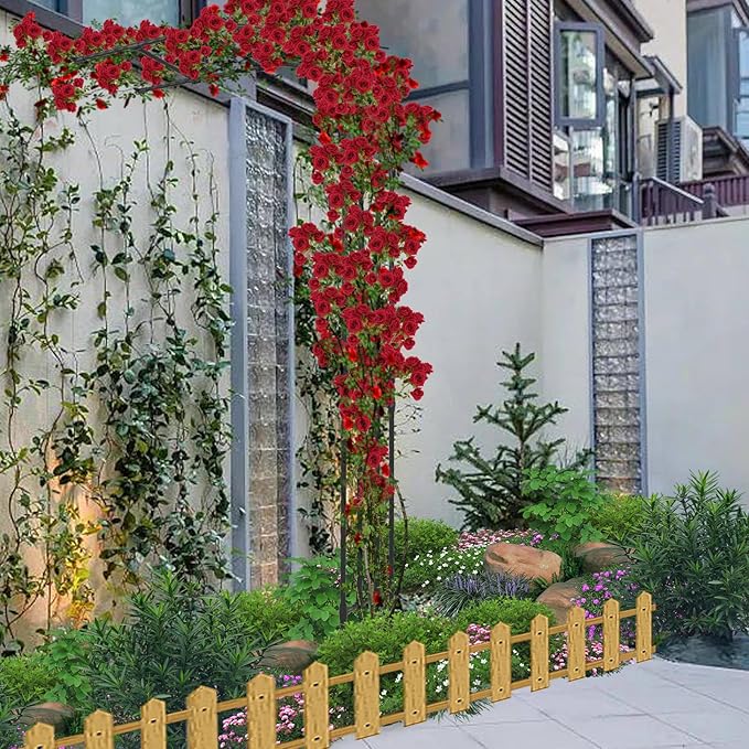 Half Sided Arch Against The Wall Garden Trellis - Garden Arch Arbor Trellis for Climbing Plants Outdoor - Garden Arch for Home Yard and Garden