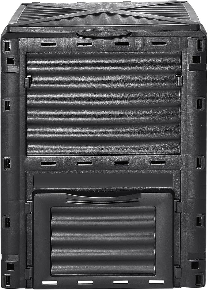 VEVOR Garden Compost Bin 80 Gallon BPA Free Composter Large Capacity Outdoor Composting Bin with Top Lid and Bottom Door Easy Assembling Lightweight Fast Creation of Fertile Soil