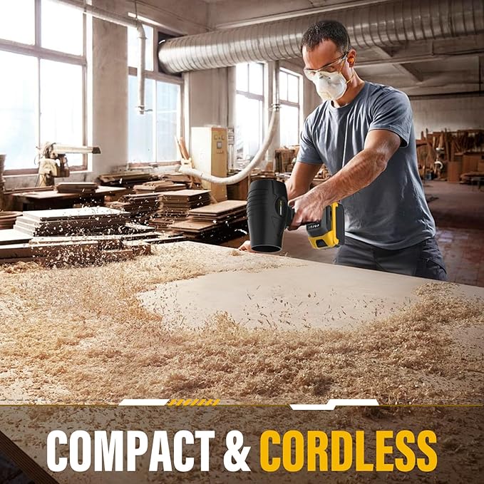 Cordless Leaf Blower Compatible with Dewalt 20V MAX Battery 430 CFM 125 MPH Powerful Airflow - Lightweight Handheld Blower for Patio Debris Leaves &amp Snow Removal (Battery Not Included)