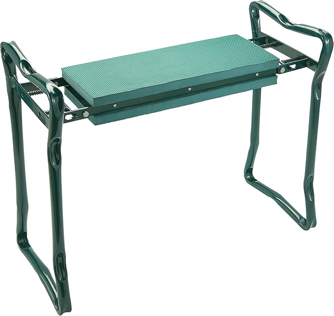 Collections Etc Garden Kneeler and Seat Green