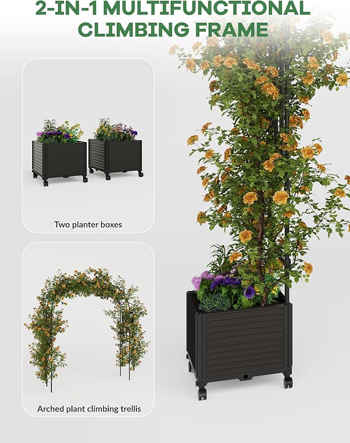 Span 86.6 Garden Arch Trellis for Climbing PlantsMetal Arch Frame Outdoor Garden Arbors and Arches for Halloween Christmas Birthday Party Baby Shower Decoration