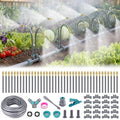 66 FT Drip Irrigation System - Double-Head 360° Adjustable Garden Watering System with 40 Spray Nozzles Garden Atomizing Misting System &amp Irrigation System for Garden Greenhouse Yard Lawn Pla