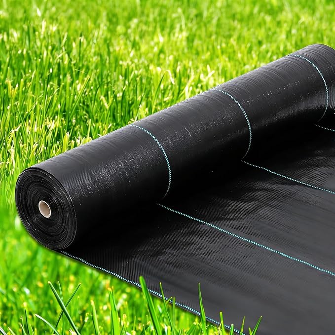6.5 ft x 330 ft Professional Weed Barrier Landscape Fabric 3oz Heavy Duty Polypropylene Ground Cover for Gardening Erosion Control &amp Patio Projects (Black)