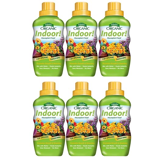 Espoma Indoor! Liquid Plant Food Natural &amp Organic Houseplant Food 8 fl oz Pack of 6