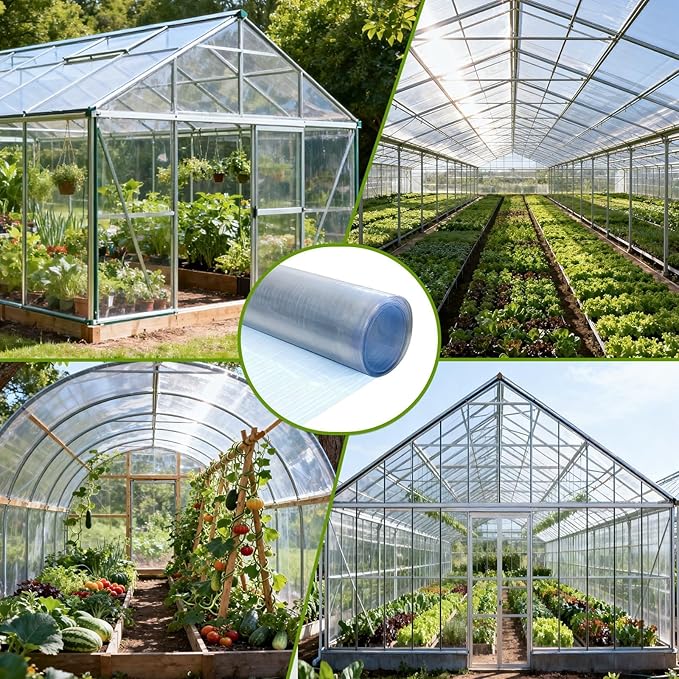 32.81×3.94 Ft Polycarbonate Roofing Sheet 1mm Thickness Resistant Rainproof Greenhouse Panels Insulated Transparent Clear Roofing Panels for Greenhouse Sunroom Canopy Balcony Pergola