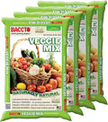 Michigan Peat Company 4 Pack BACCTO Veggie Mix with Peat Moss Indoor Outdoor Organic Nutrients for Planting &amp Growing Vegetables 40 Quart Bag