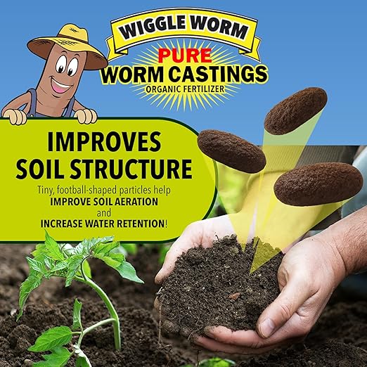 100% Pure Organic Mineral-Dense Worm Castings Fertilizer 30lbs - Improves Soil Fertility and Aeration for Growing Better Houseplants Vegetables and More