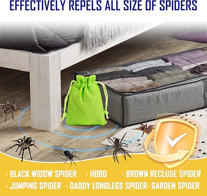 10 Pack Natural Spider Repellent for Indoor Outdoor Use Effective Spider Deterrent with Peppermint and Lemongrass Oil No Spiderweb Spider Free Solution for House Garage Attic Safe to Use