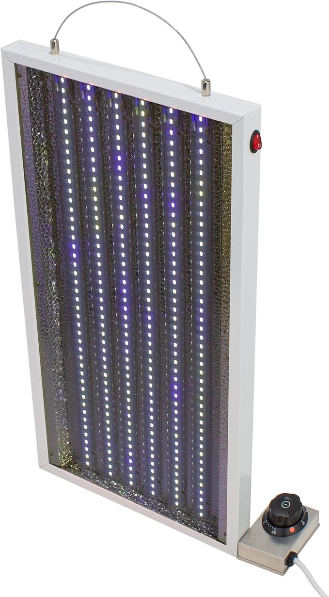 The LED Panel with UV 365nm Light 1X2Ft/75W &amp Build-in Timer120-277V Input Great for a Stand Along LED Grow Lights or Boost UV Input to get Strong and Fast Growing. (1x2Ft/75W)