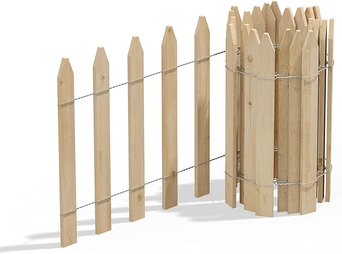Greenes Fence Cedar Wood Garden Picket Fence 16 H x 8' L (4-Pack 32' Total)