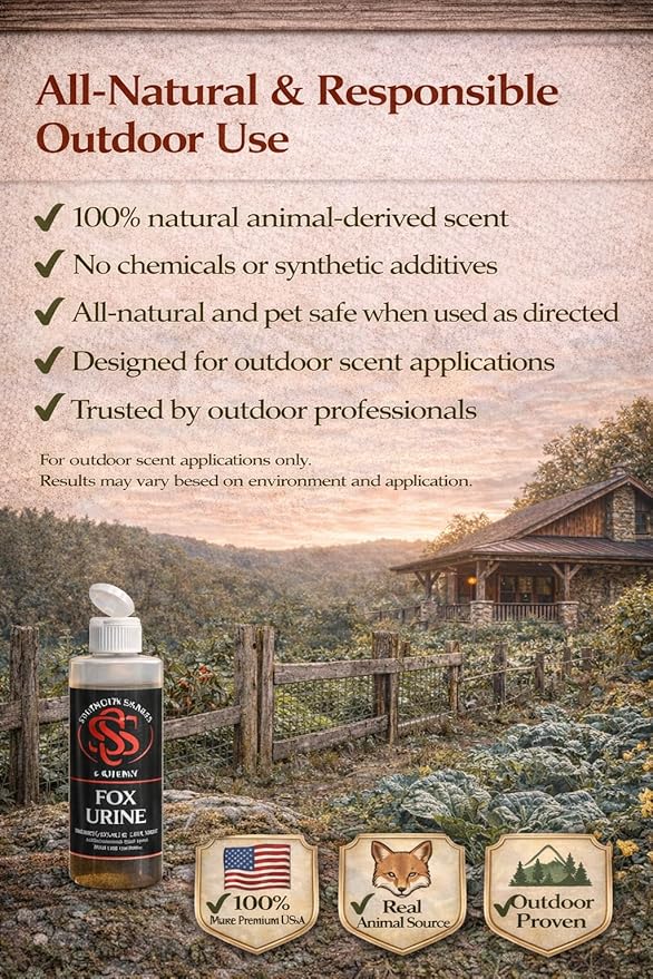 Fox Urine Southern Snares Pure 16 oz Red Fox Urine Predator Urine Animal Repellent Fox Pee Trapping Lure