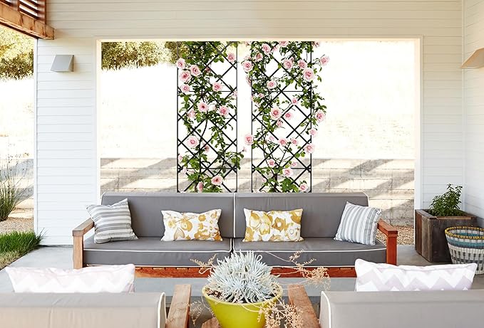 Giant Trellis 108 High (9' Tall) by 28 Wide Set of 3 Trellises Bundled with Plastic Plant Twist Ties