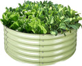 Olle 17 Tall 42 Round Raised Garden Bed Metal Raised Beds for Gardening Large Planter Box Round Raised Garden Beds Outdoor for Vegetables Sage Green