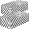 2 Pack Tall 8x3x1.5FT Raised Beds for Gardening Corrugated Galvanized Steel Raised Garden Bed Outdoor Metal Above Ground Garden Bed for Vegetables and Flowers