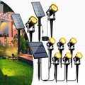 T-SUNUS Solar Spot Lights for Outdoor Warm White 3000K Landscape Spotlight IP65 Waterproof Separated Panel Uplights with 9.8ft Cable Auto On/Off for Tree Yard Lawn House Driveway Pathway Pool