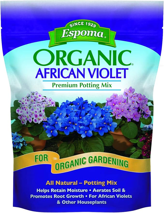 Espoma African Violet Potting Mix Natural &amp Organic Premium Soil 4 qt Pack of 12