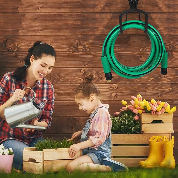 AIODE Garden Hose 5/8 x 15FT 25FT 35FT 50FT 100FT 150FT Heavy Duty Water Hose Super Flexible All-weather Lawn &amp Garden Watering Equipment (25FT)