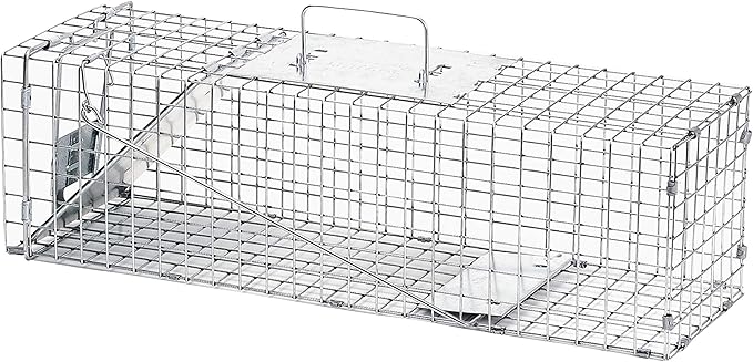 Havahart Medium 1-Door Humane Catch and Release Animal Trap for Rabbit Skunk Mink and Squirrel - Professional Style Live Catch Trap - 1078SR - Humane Capture and Release