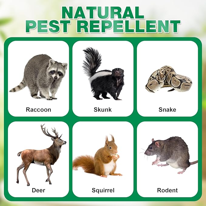 24 Pack Natural Skunk Pouches Skunk Raccoon Repellent Pouches for Outdoor Yard Garden House | Long-Lasting Protection | Safe for Dogs and Children