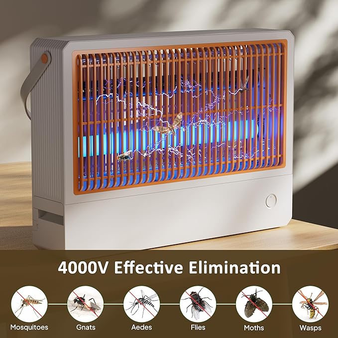 20W Mosquito Killer Lamp Fruit Fly Traps for Indoors Electric Bug Zapper for Home Mosquito Repellent Moth Light Gnat Insect Killer with 2 Replacement Bulbs