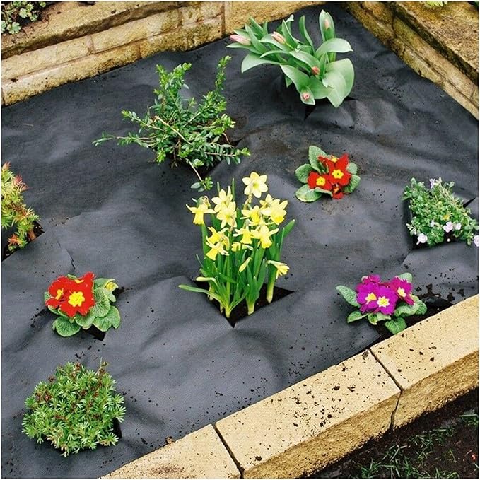 Weed Control Fabric Premium Garden Weed Barrier Fabric Landscaping Fabric High Permeability Good for Flower Bed Geotextile Fabric for Underlayment Ground Cover (Size : 1.5x8m)