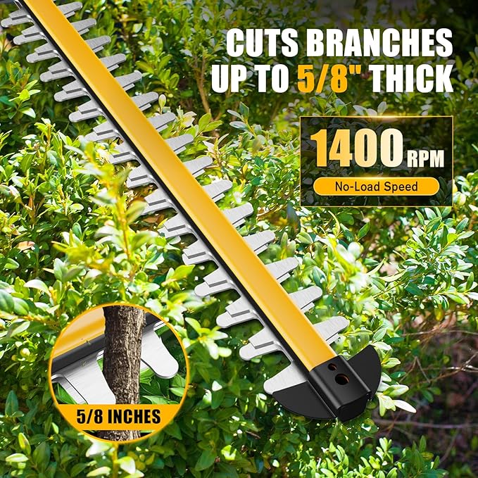 Cordless Weed Wacker + Hedge Trimmer + Leaf Blower Combo Compatible with Dewalt 20v Max Battery(Tool Only) 20V Cordless Weed Eater &amp Edger/String Trimmer for Lawn Care Garden Yard