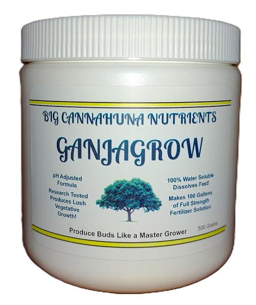 Big Cannahuna Nutrients Ganjagrow - Fertilizer for Vegetative Growth in Plants 500 Grams