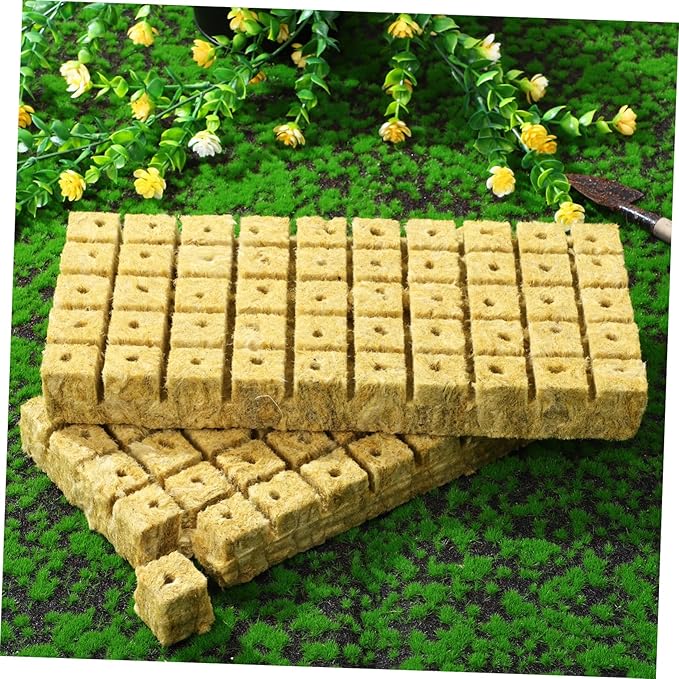100Pcs Plant Grow Cubes Starter Plugs for Hydroponics Soilless Culture Propagation Material for Indoor Gardening High Germination Rate for Plant