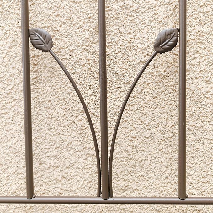 2 Pack Rust-Resistant Metal Garden Trellis for Climbing Plants - Brown