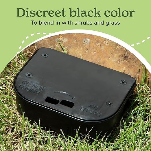 12-Pack Small Mouse Bait Stations with 6 Keys Used with Bait Blocks Discreet Mouse Bait Stations
